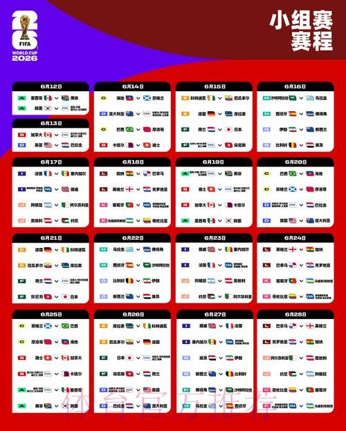 2026世界杯每日赛程详细安排全程直播怎么看